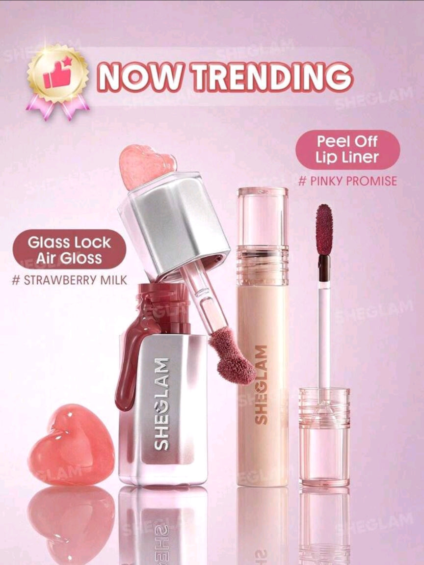 Plumping lip set bundle (strawberry milk & pinky promise)