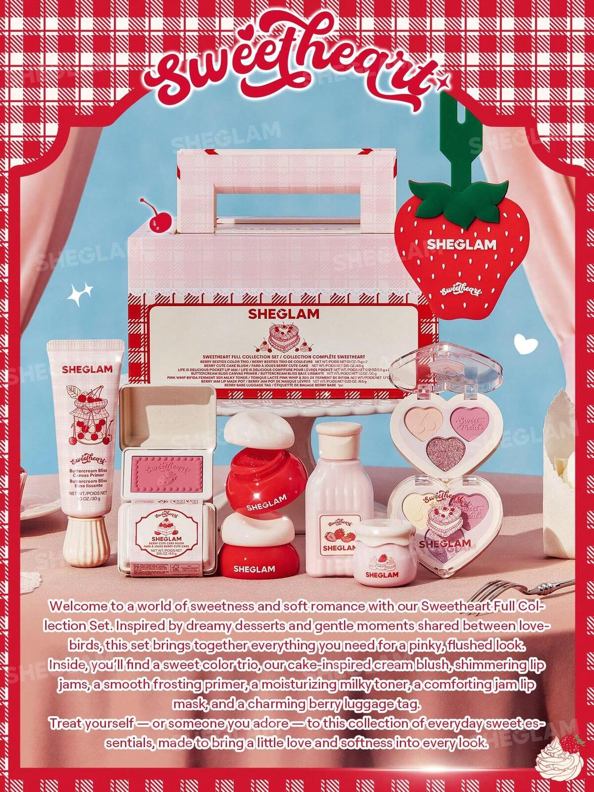 SHEGLAM berry cute cake blush- sweetheart collection