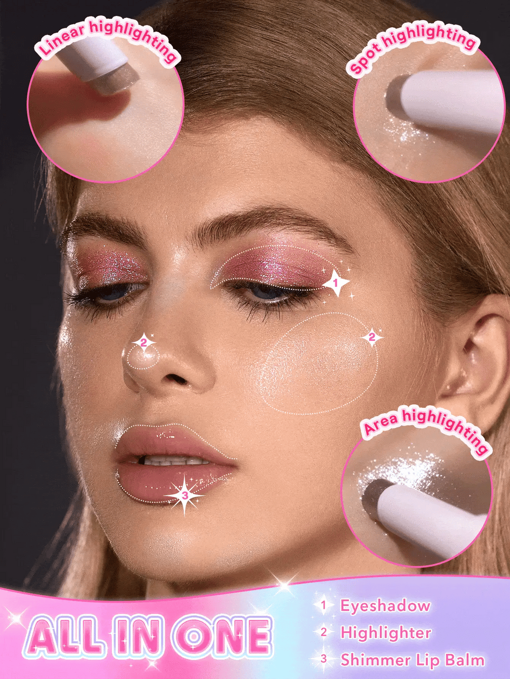 SHEGLAM crystal jelly glaze stick(shimmer stick)