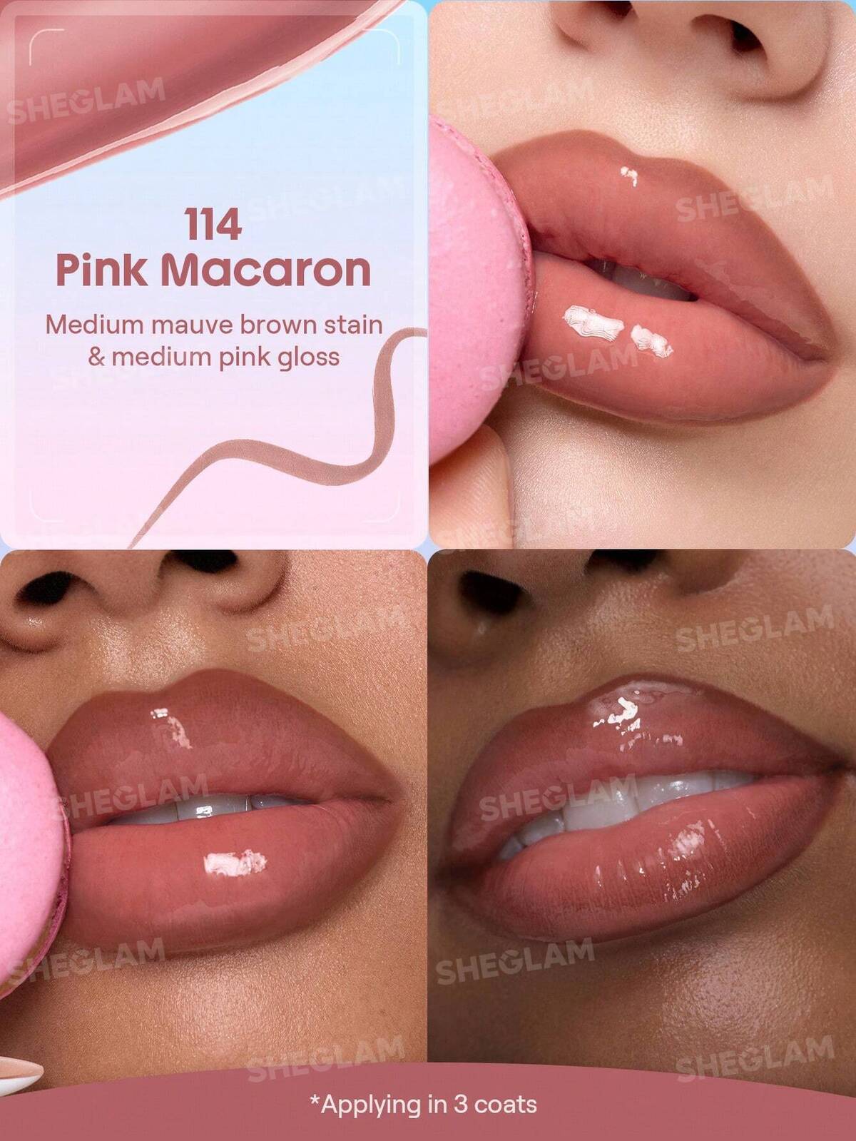 SHEGLAM line to shine peel off lip stain and gloss duo