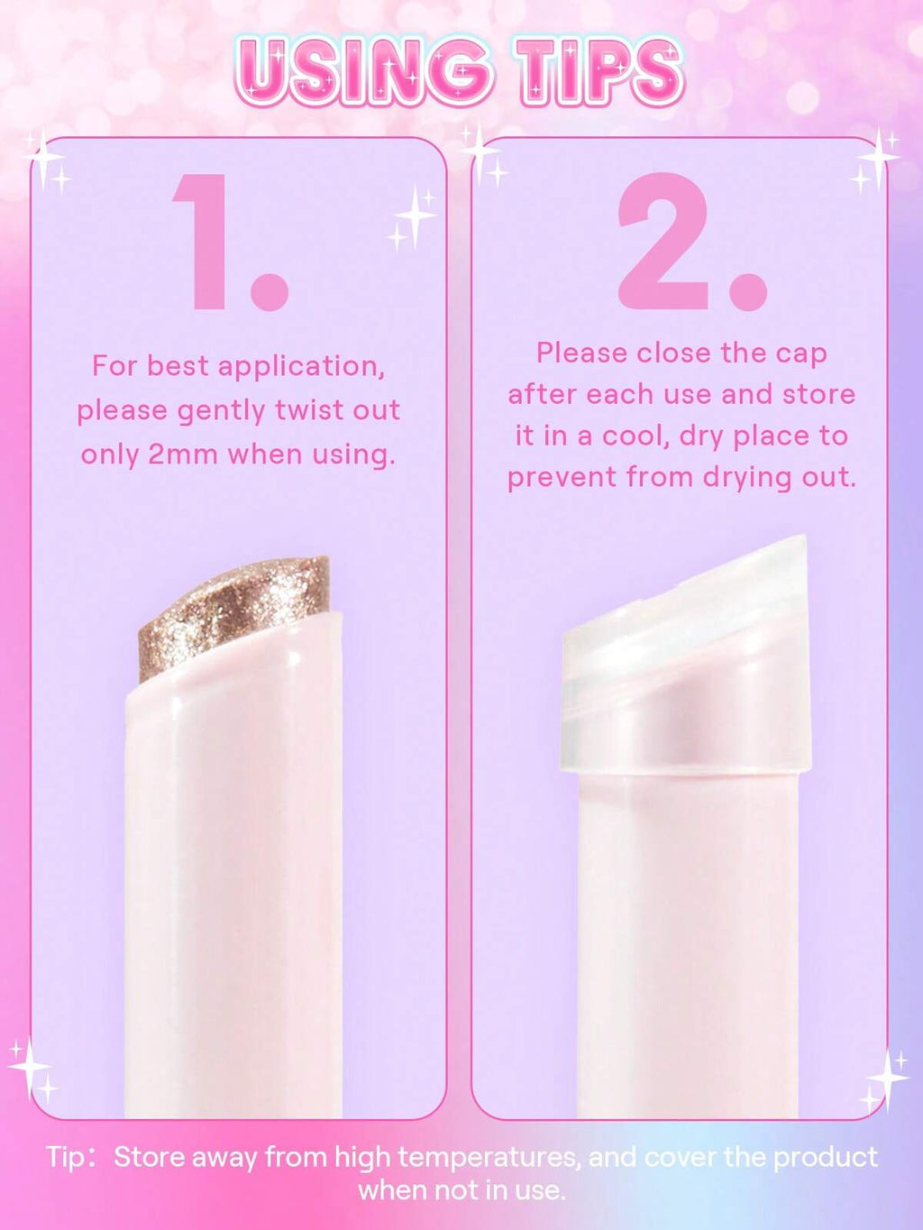 SHEGLAM crystal jelly glaze stick(shimmer stick)