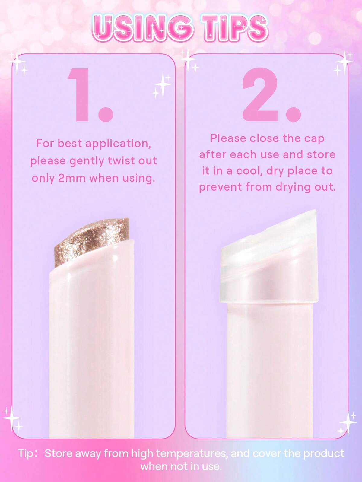SHEGLAM crystal jelly glaze stick(shimmer stick)