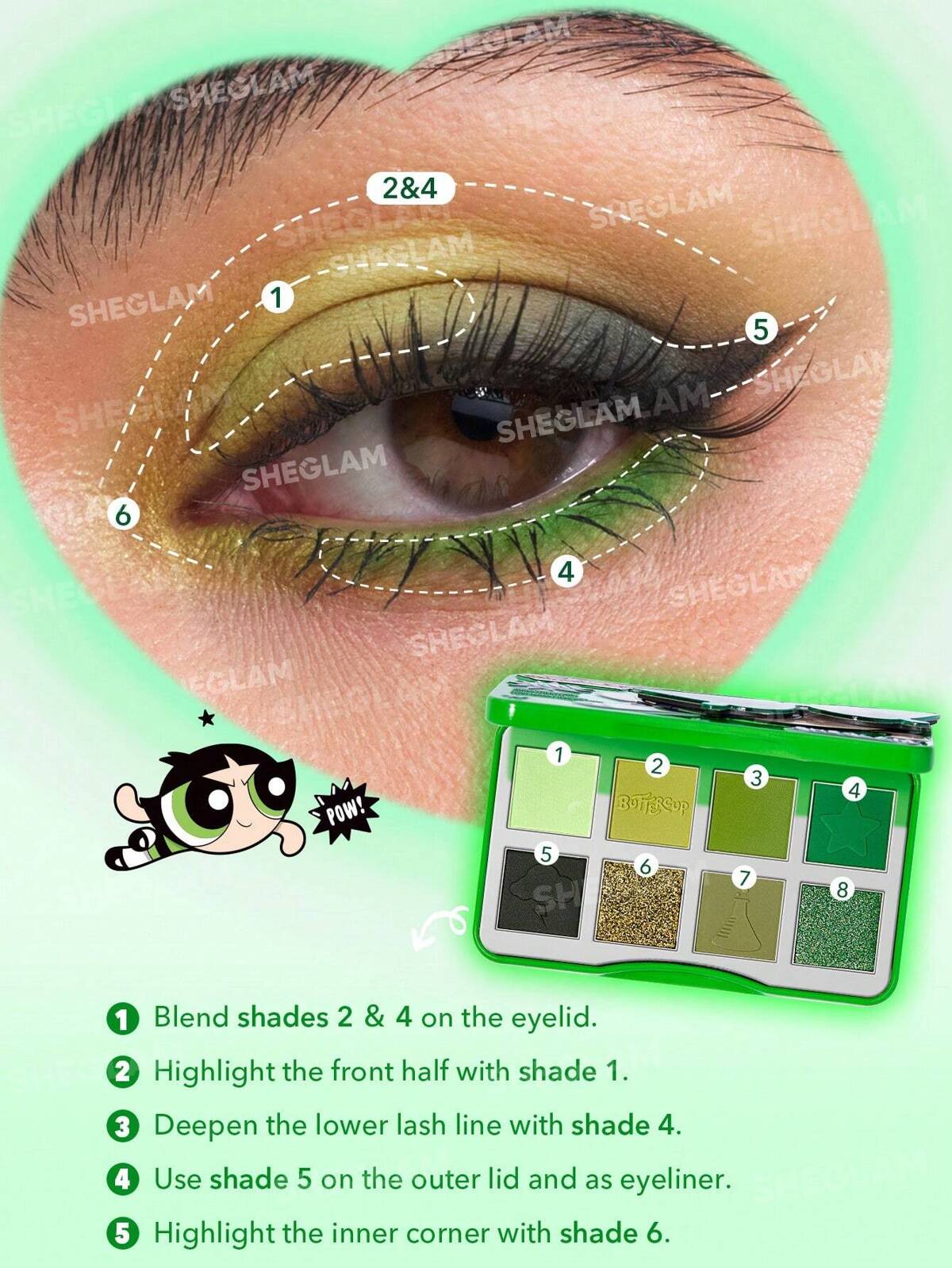 The Powerpuff Girls X SHEGLAM The Professor's Girls Palette