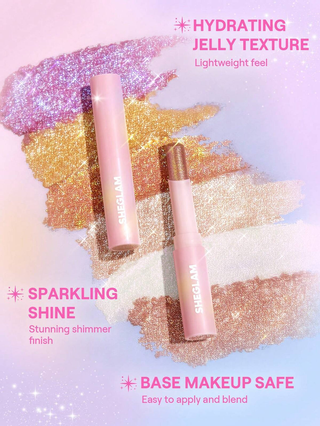 SHEGLAM crystal jelly glaze stick(shimmer stick)