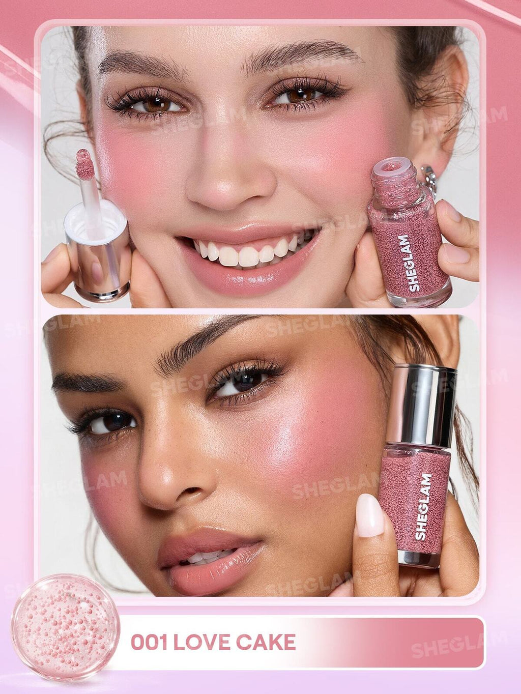 SHEGLAM Bubble Dew Blush Serum skincare infused nourishing liquid blush