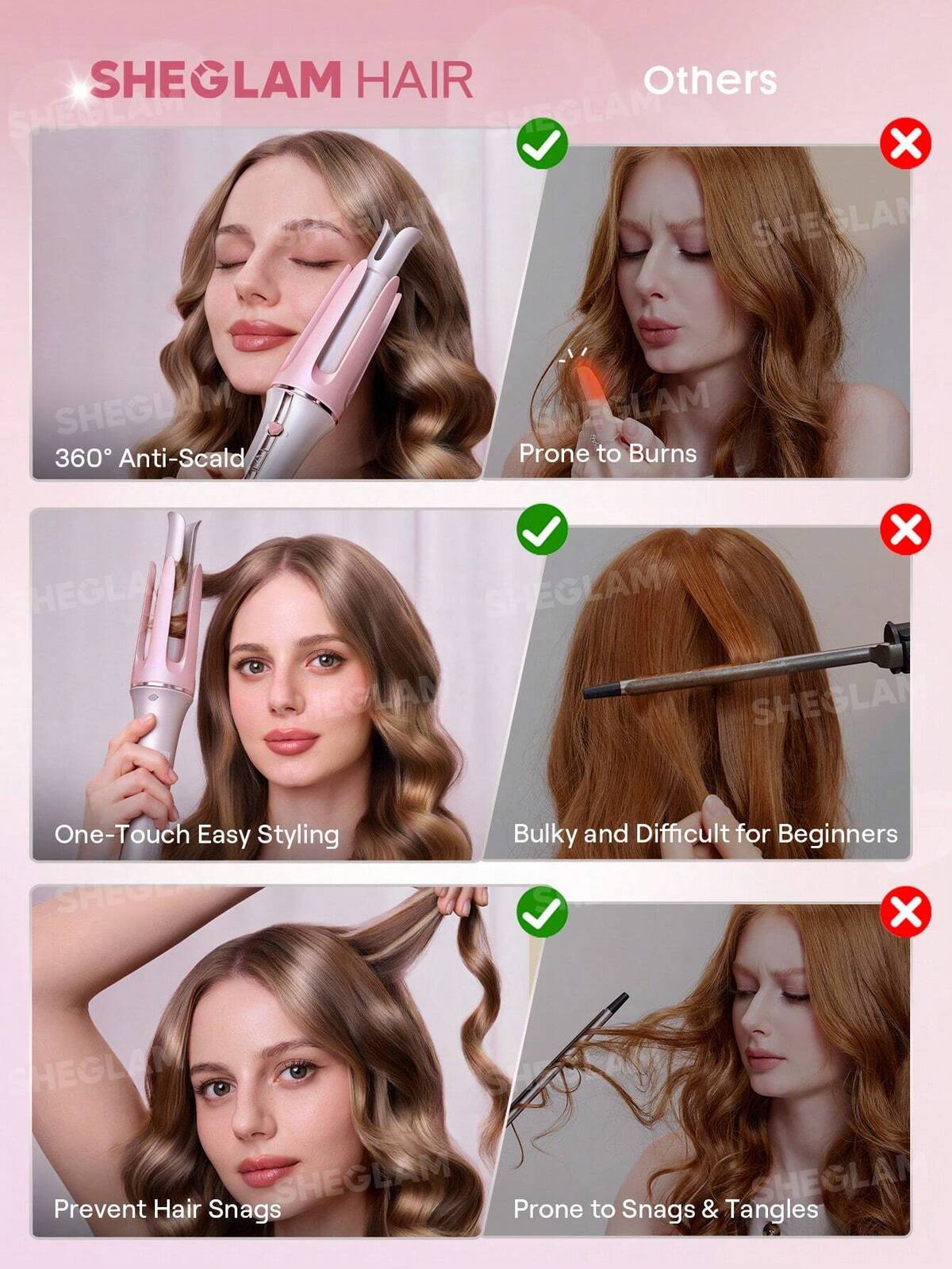 SHEGLAM Cupid's Charm One-Touch Instant Hair Curler