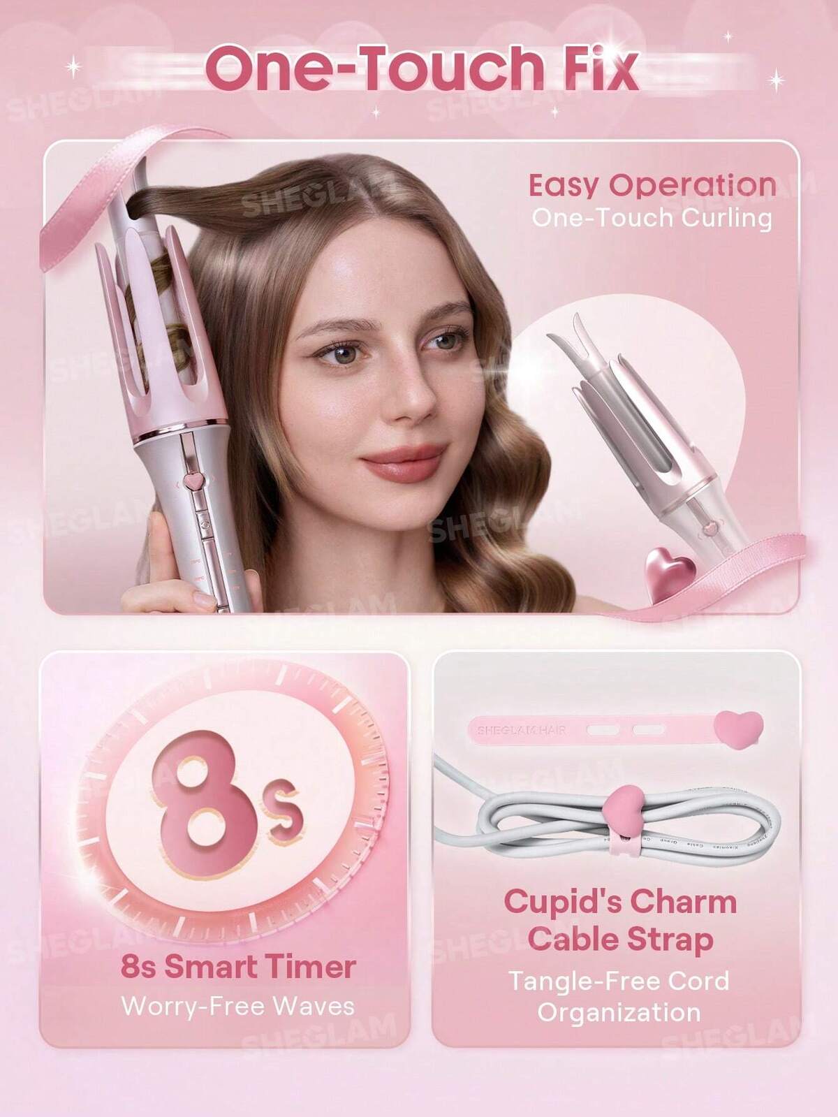 SHEGLAM Cupid's Charm One-Touch Instant Hair Curler