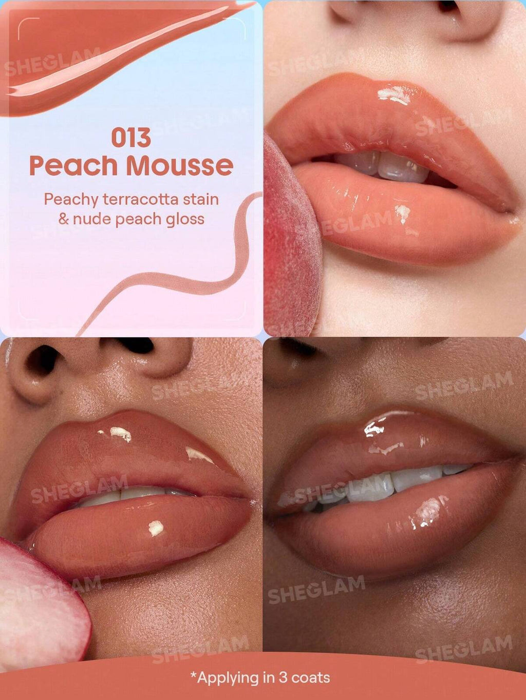 SHEGLAM line to shine peel off lip stain and gloss duo