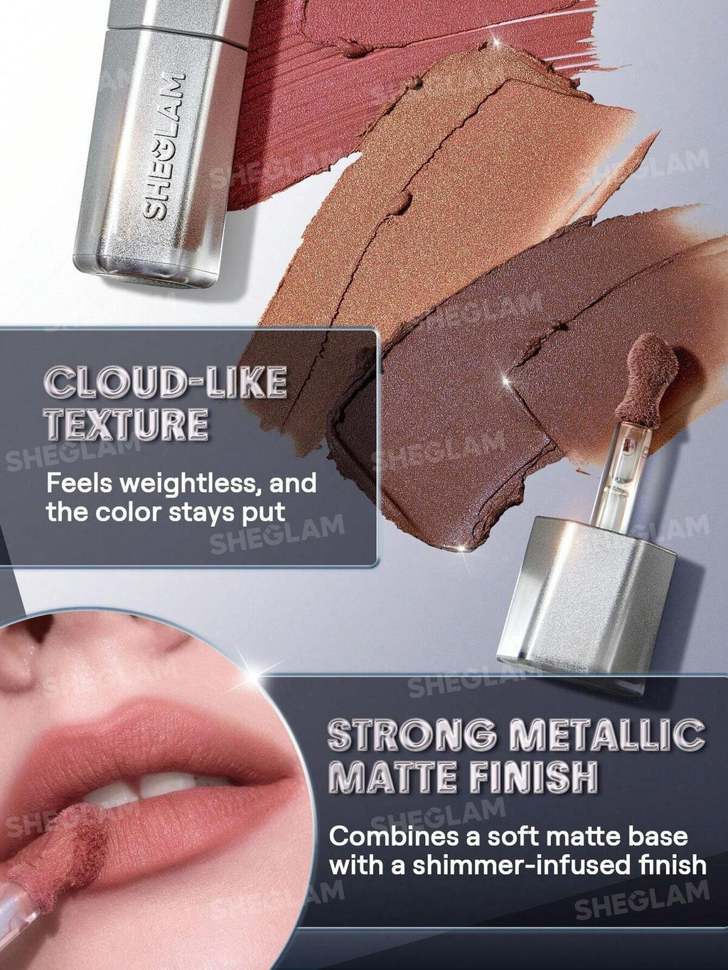 SHEGLAM glitter whip liquid lipstick - matte liquid glitter lipstick