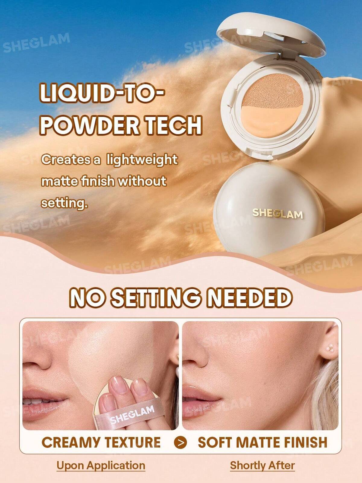 A- SHEGLAM Lock & Go cushion foundation