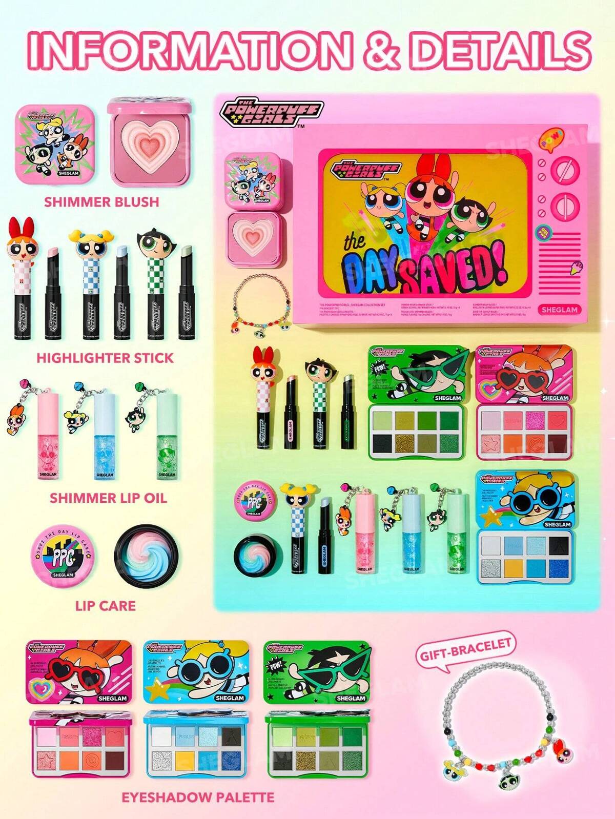 Powerpuff girls x SHEGLAM collection