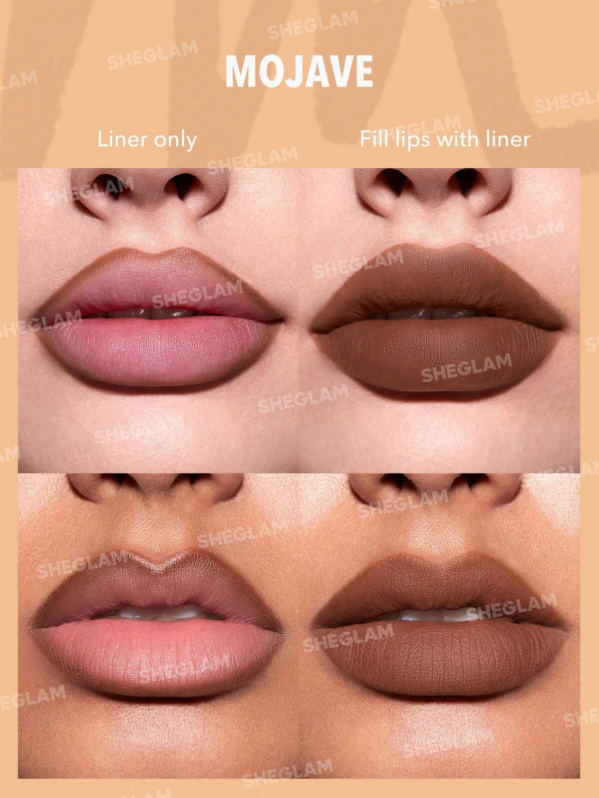 SHEGLAM so lippy lip liner set- espresso kisses (brown)