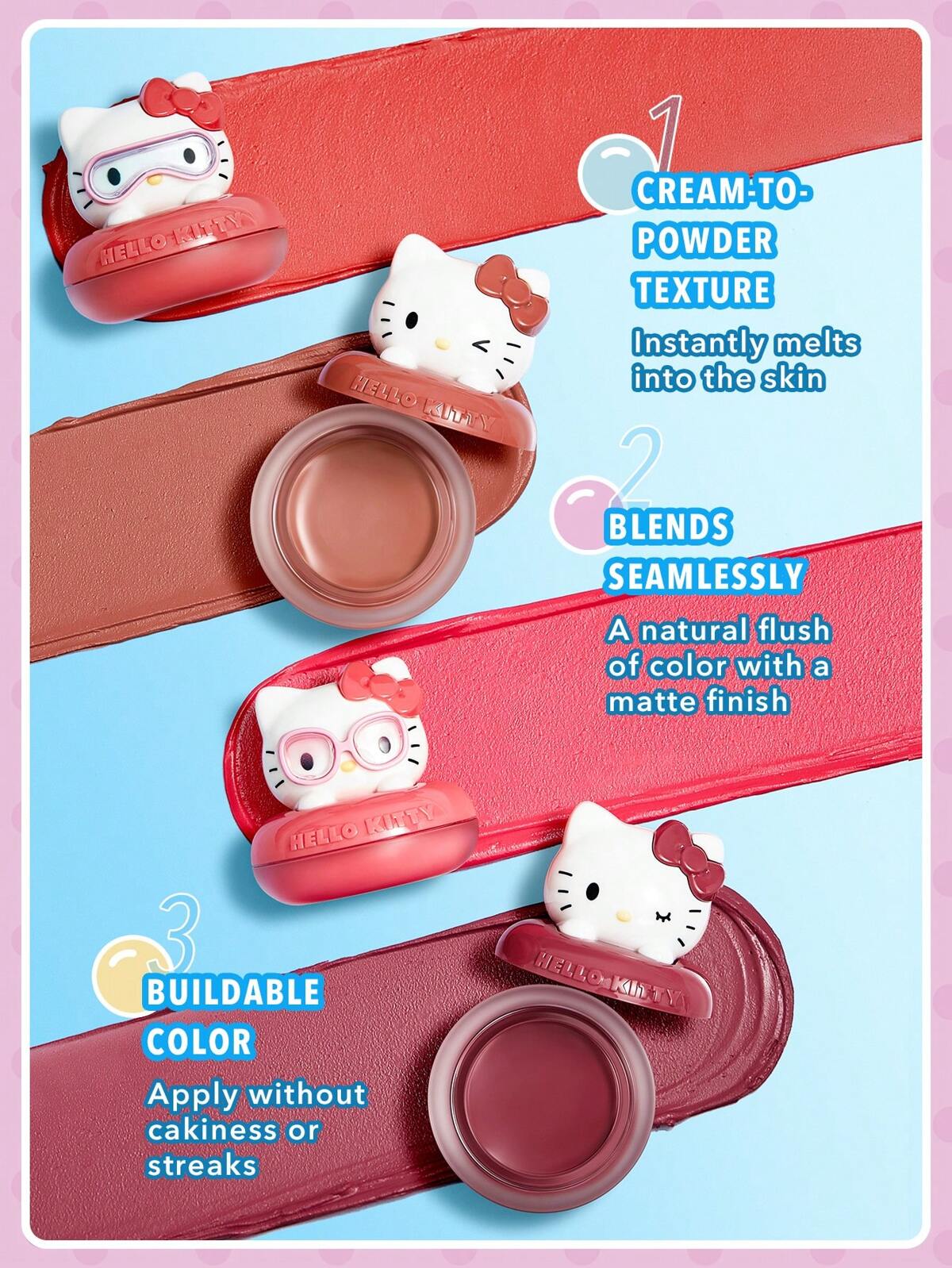Hello Kitty｜SHEGLAM Coastal Charm Cream Blush-Sun suit