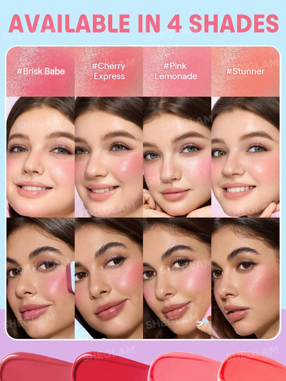 SHEGLAM glass glow blush stick