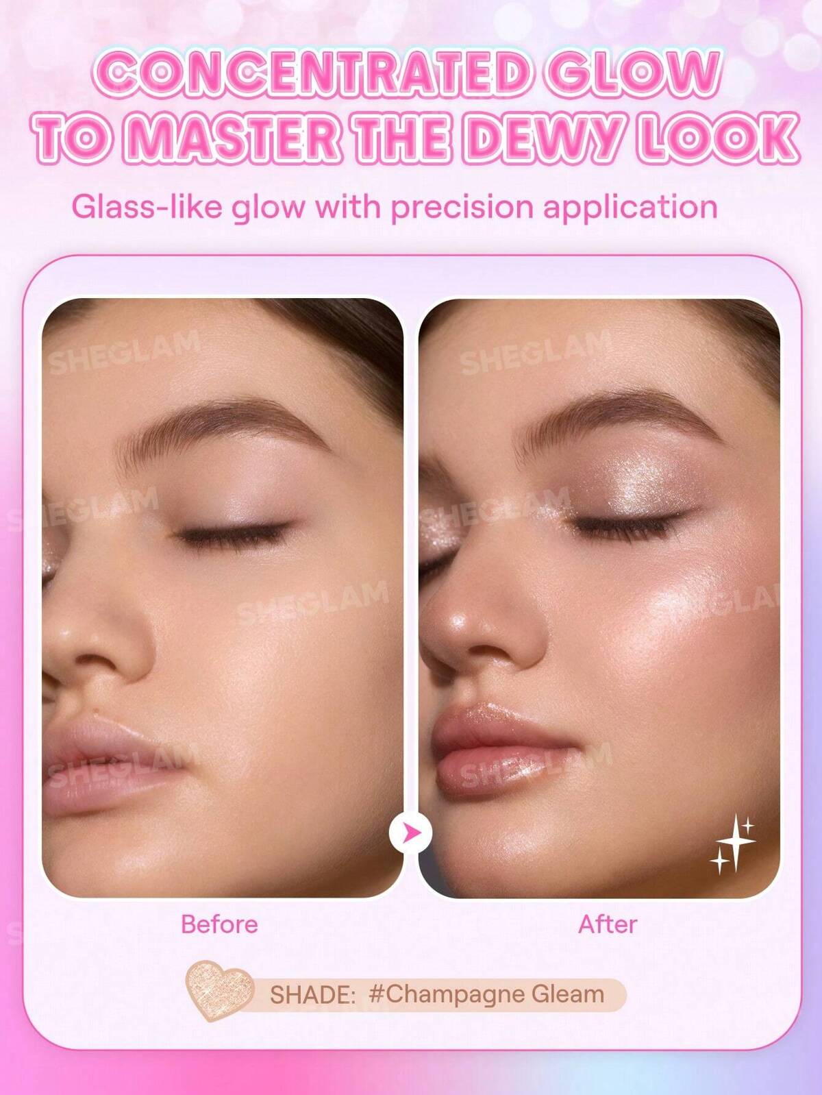 SHEGLAM crystal jelly glaze stick(shimmer stick)