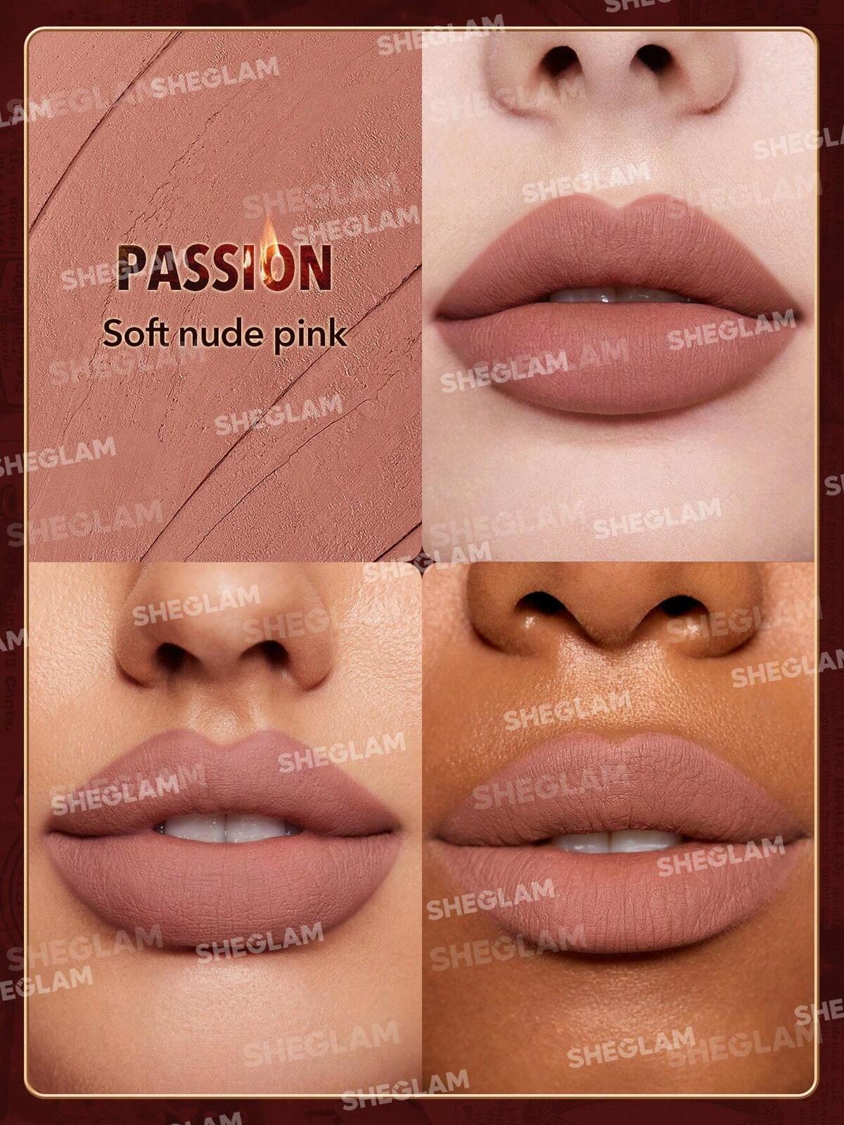 SHEGLAM dynamatte boom long lasting matte lipstick (ember rose)