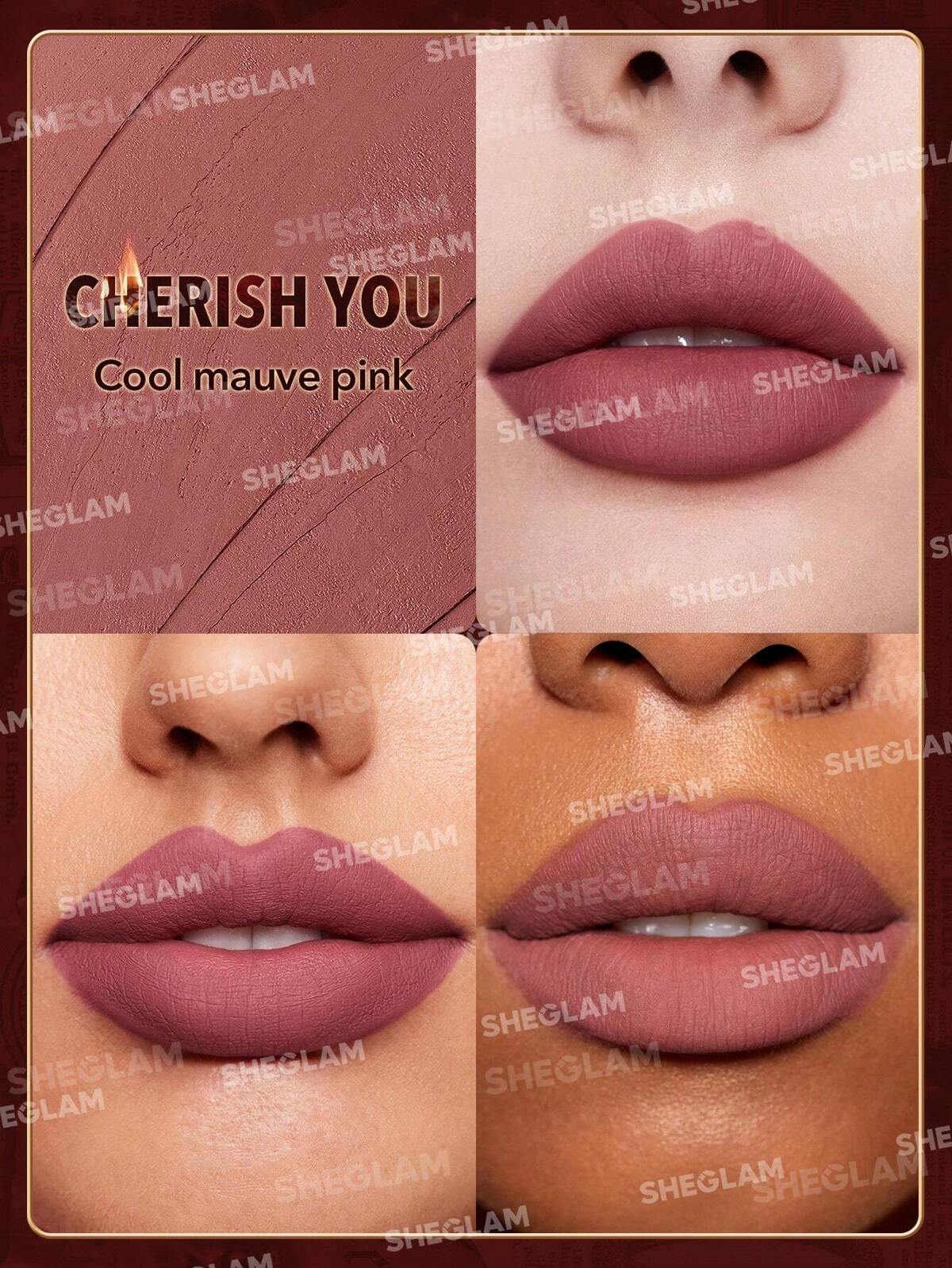 SHEGLAM dynamatte boom long lasting matte lipstick (ember rose)