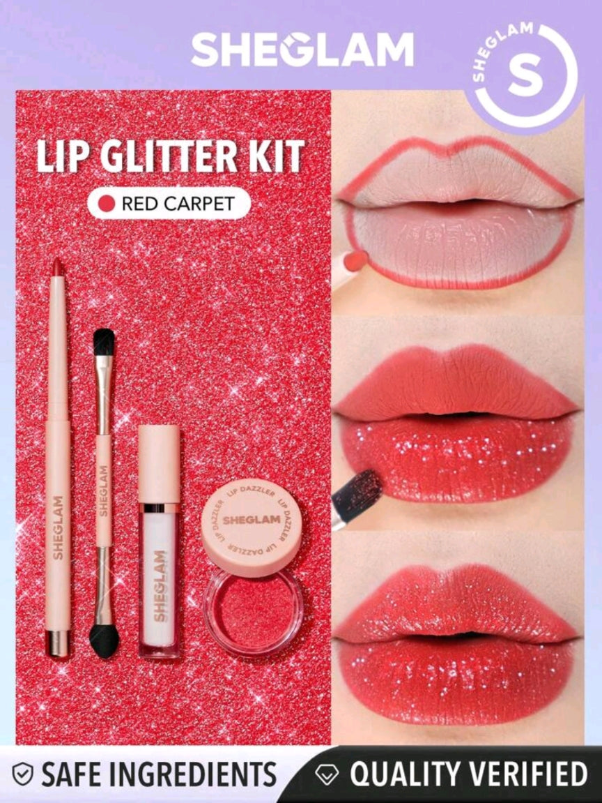 SHEGLAM lip dazzler glitter kit