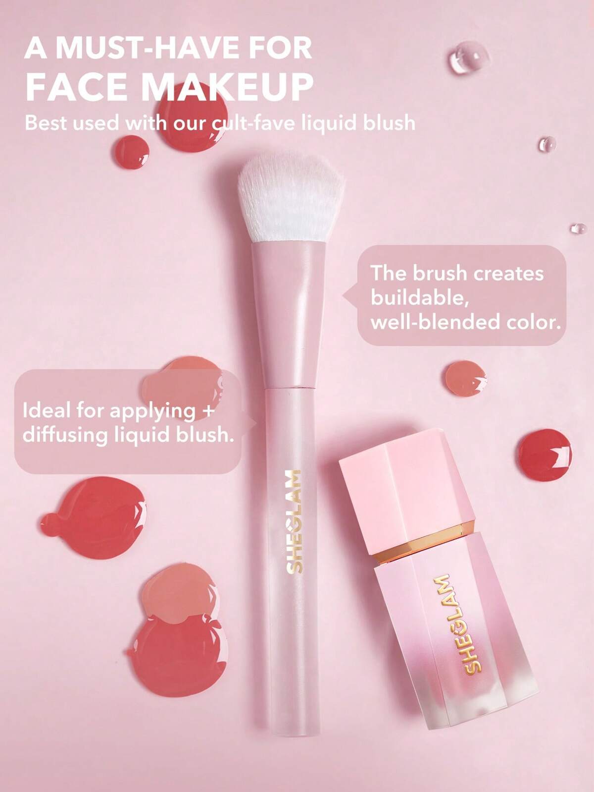 SHEGLAM cat paw brush-Color bloom liquid blush brush