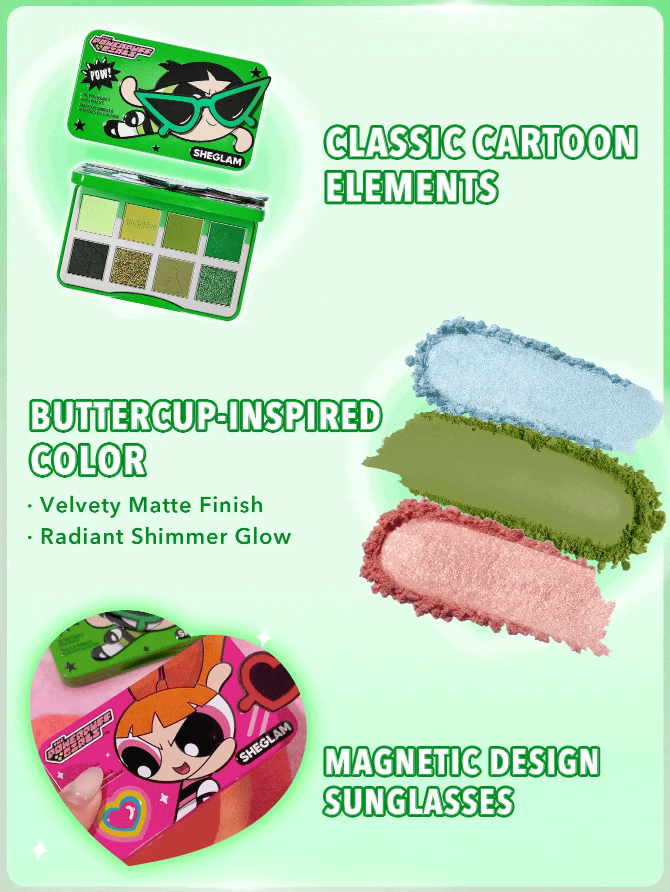 The Powerpuff Girls X SHEGLAM The Professor's Girls Palette