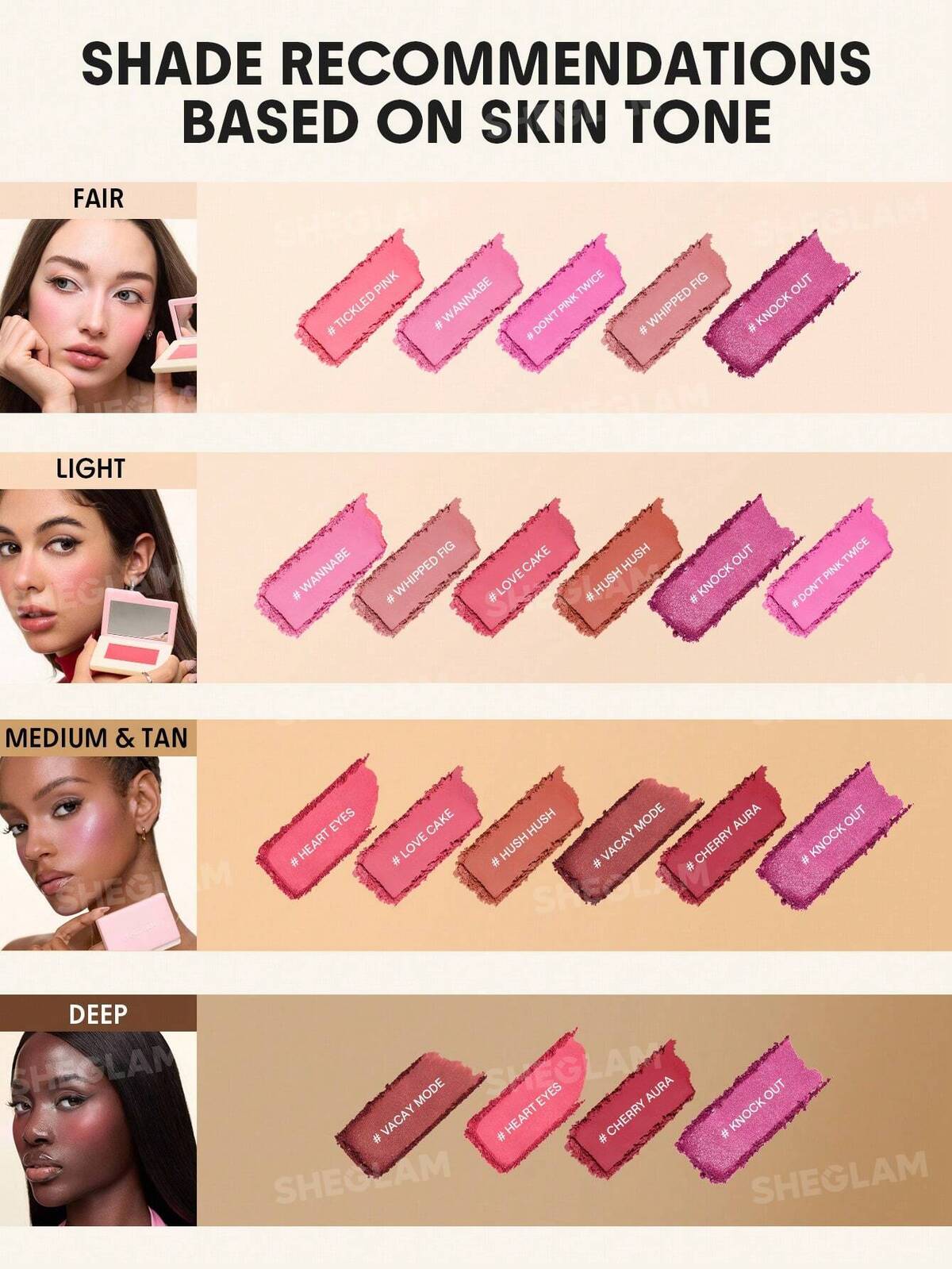 SHEGLAM dream touch blush - powder blush