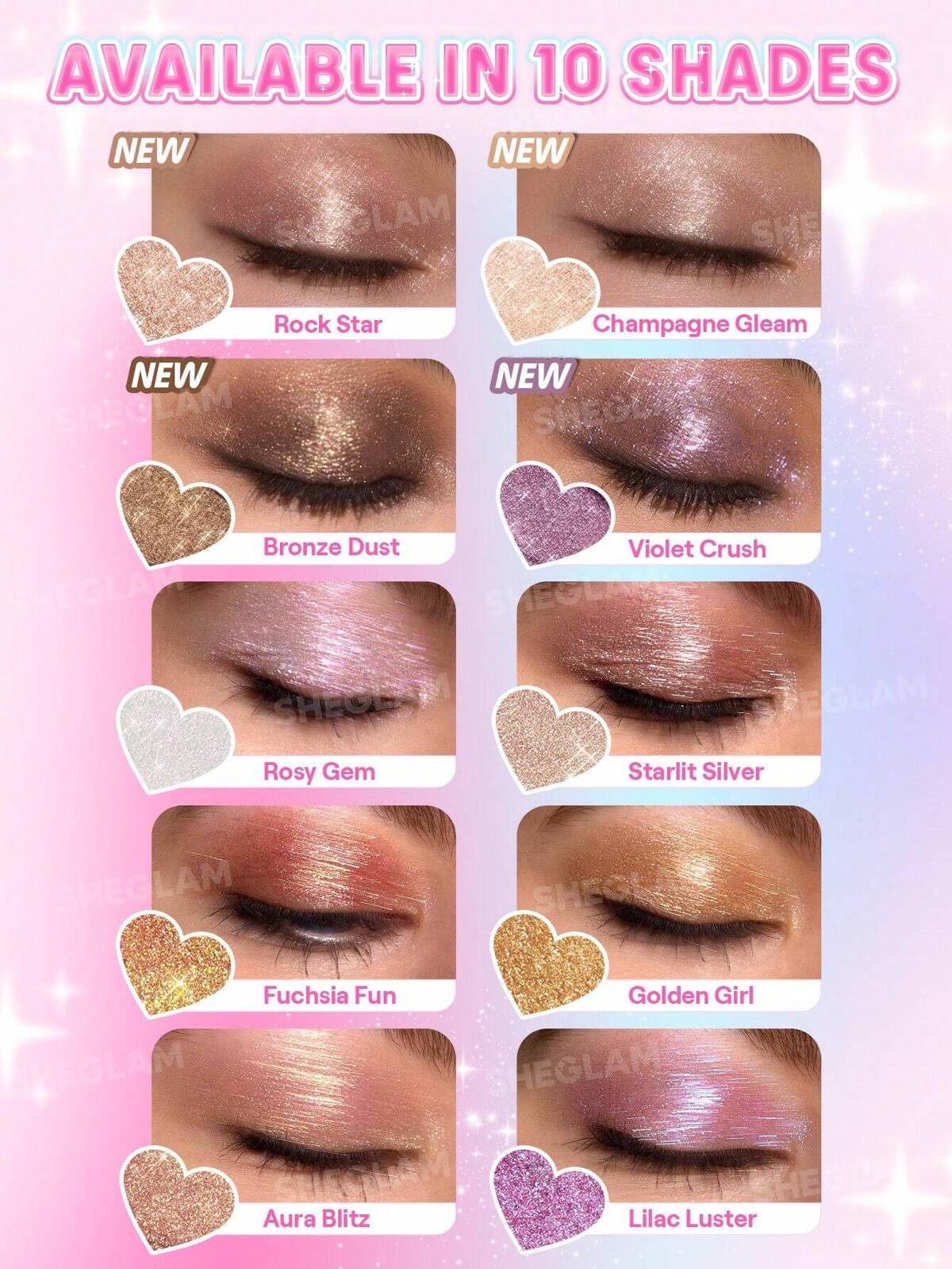 SHEGLAM crystal jelly glaze stick(shimmer stick)