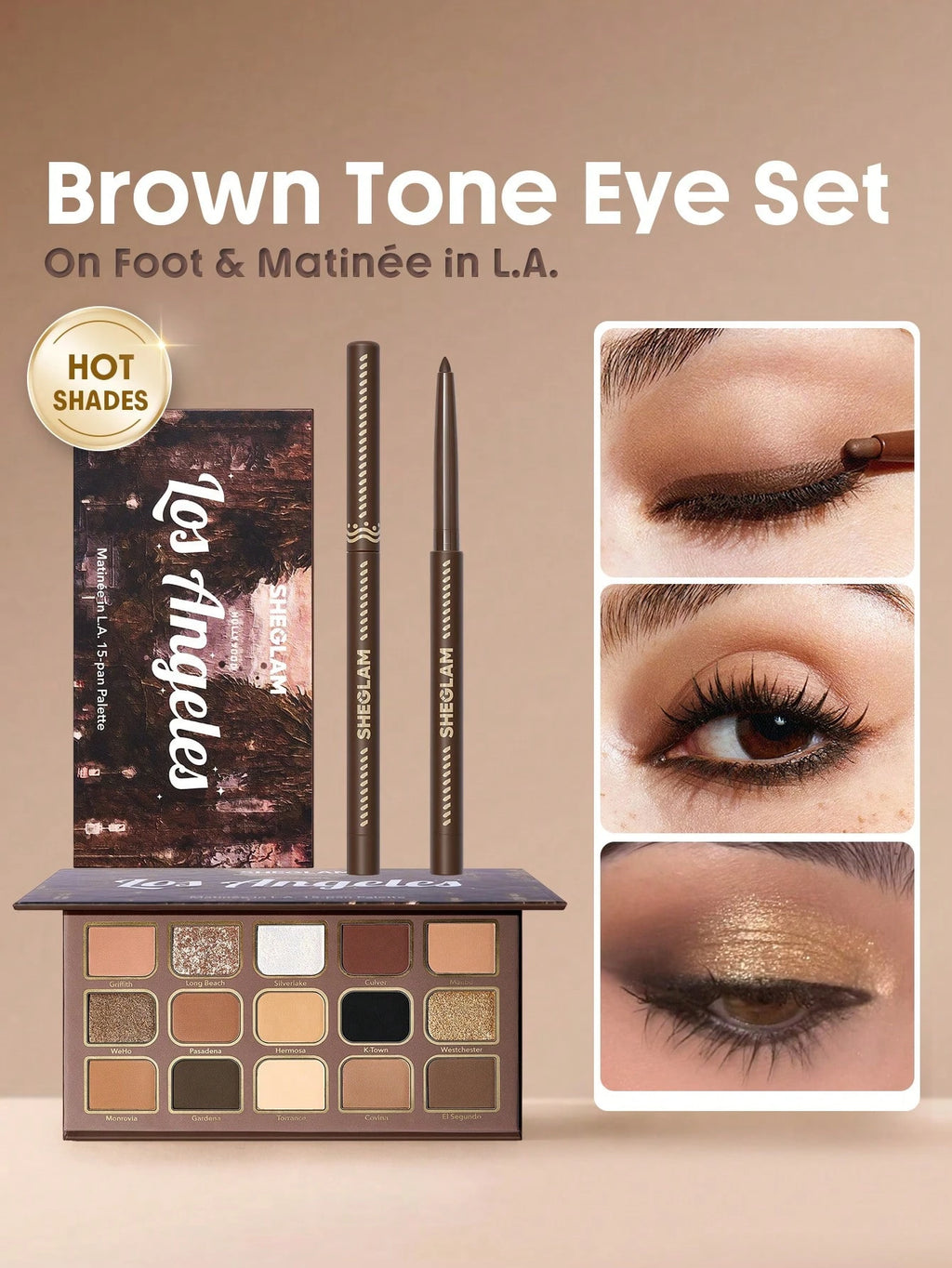 SHEGLAM Brown tone eye set- eyeshadow & eyeliner