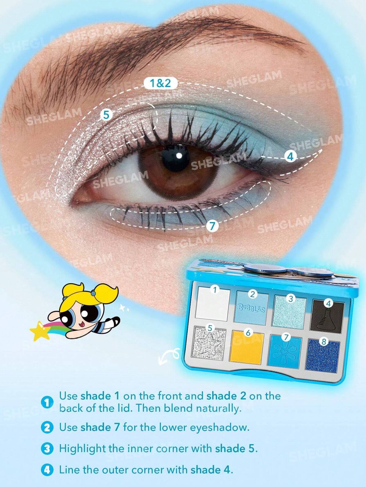 The Powerpuff Girls X SHEGLAM The Professor's Girls Palette