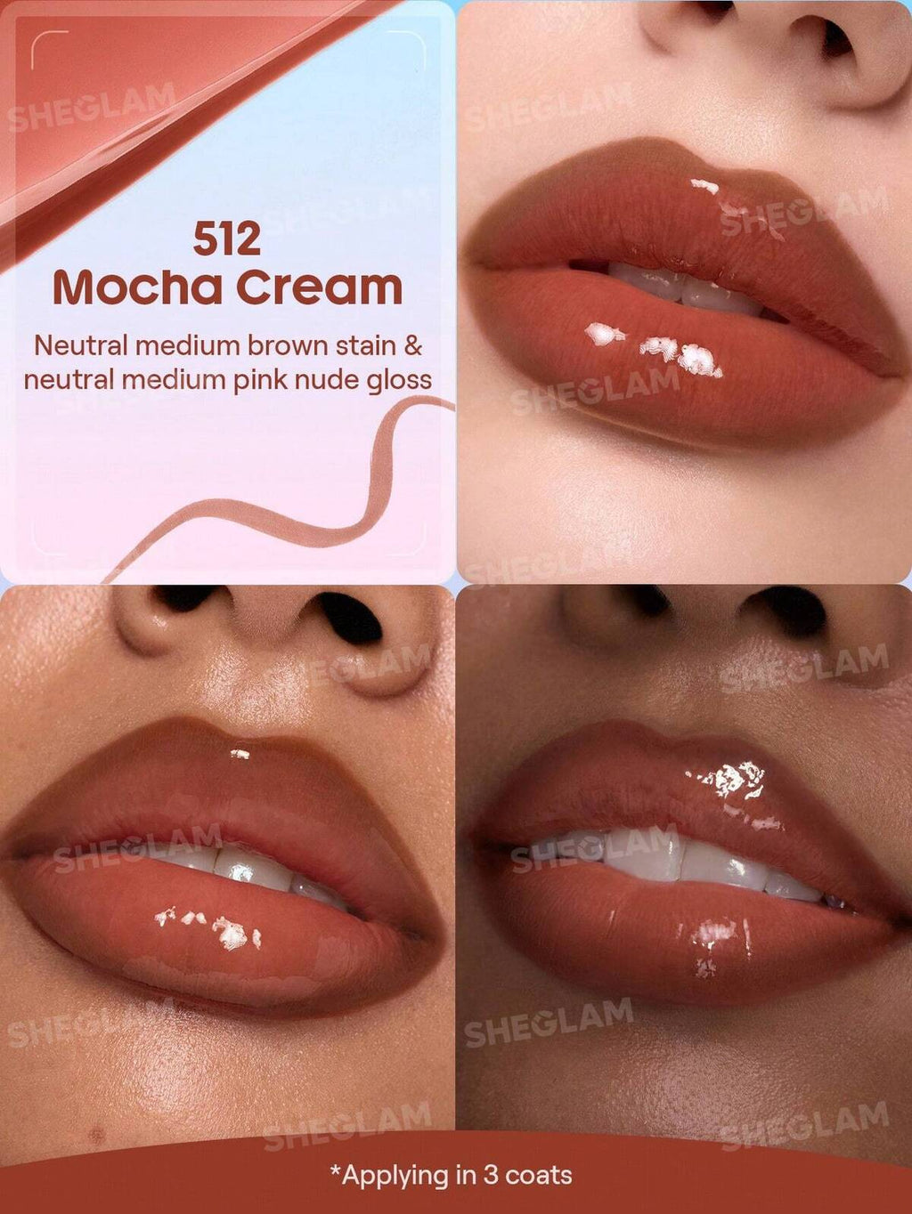 SHEGLAM line to shine peel off lip stain and gloss duo